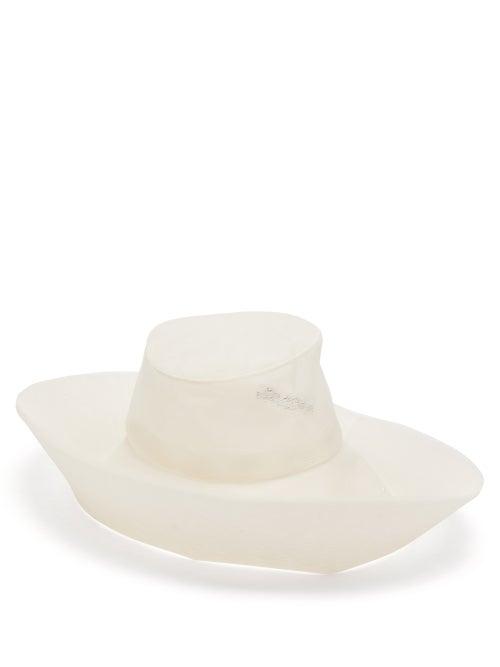 Matchesfashion.com Stephen Jones - Radiance Asymmetric Faux-pearl Tulle Hat - Womens - Ivory