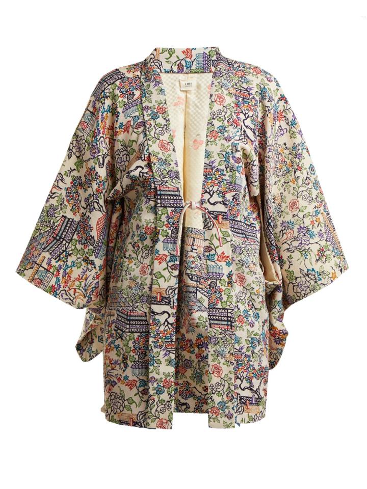 Elizabeth And James Vintage Oriental-print Kimono