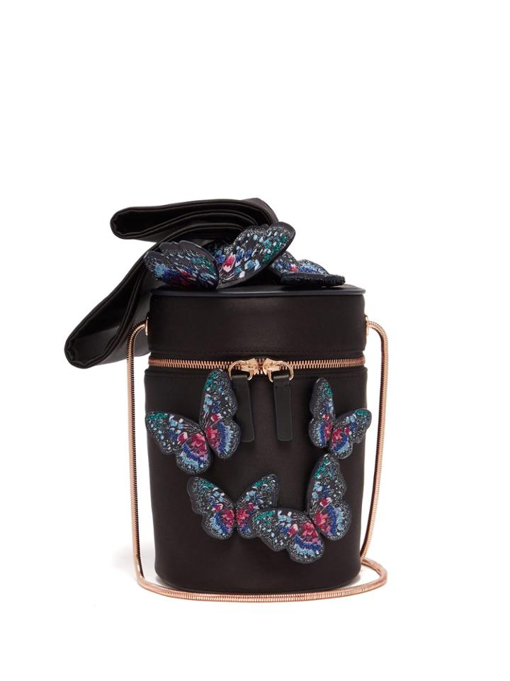 Sophia Webster Bonnie Butterfly Satin Cylinder Bag