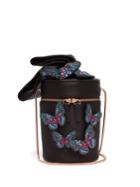 Sophia Webster Bonnie Butterfly Satin Cylinder Bag