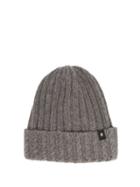 Matchesfashion.com Snow Peak - Logo Tab Knitted Wool Beanie Hat - Mens - Dark Grey