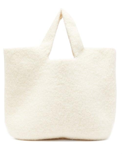 Matchesfashion.com Lauren Manoogian - Cotton-blend Knitted Tote - Womens - White