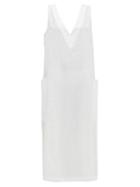 Matchesfashion.com Asceno - Seville V-neck Linen Midi Dress - Womens - White