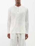 Delos - Aurelius Stand-collar Silk-muslin Shirt - Mens - White