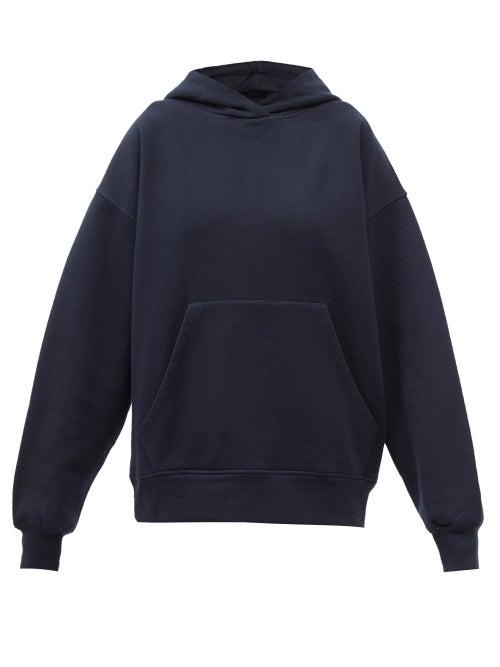 Raey - Recycled Cotton Blend-jersey Hooded Sweatshirt - Womens - Navy