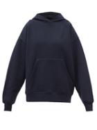 Raey - Recycled Cotton Blend-jersey Hooded Sweatshirt - Womens - Navy