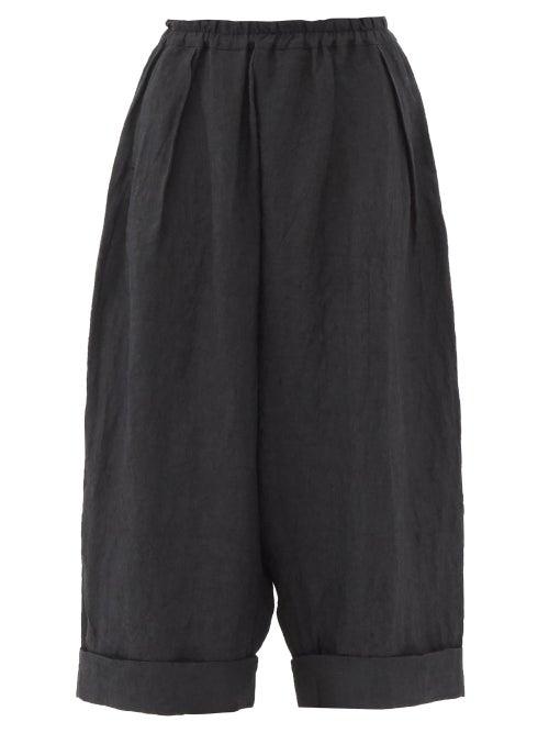 Matchesfashion.com Toogood - The Baker Washed-linen Wide-leg Trousers - Mens - Dark Grey