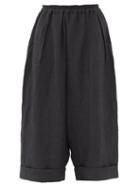 Matchesfashion.com Toogood - The Baker Washed-linen Wide-leg Trousers - Mens - Dark Grey