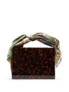 Matchesfashion.com Montunas - Guaria Mini Orchid Print Silk Handle Box Bag - Womens - Brown Multi
