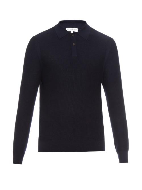 Gieves & Hawkes Long-sleeved Waffle-knit Sweater