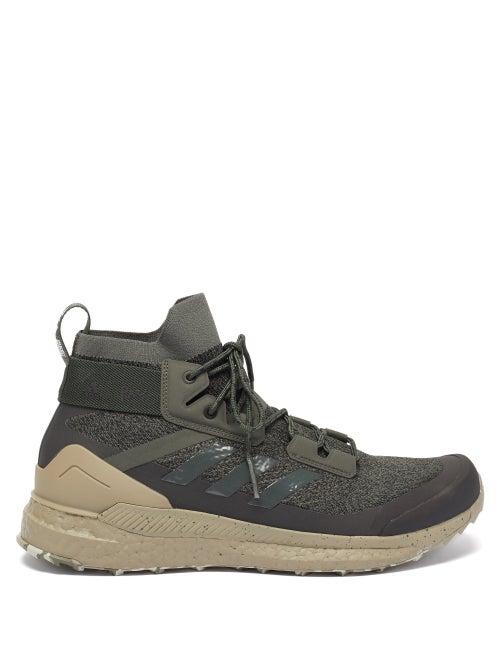 Matchesfashion.com Adidas X Parley - Terrex Free Hiker High-top Recycled-fibre Trainers - Mens - Black Green