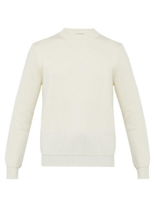 Matchesfashion.com Ditions M.r - Ischia Knitted Cotton Sweater - Mens - Beige