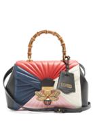 Matchesfashion.com Gucci - Queen Margaret Bamboo Handle Leather Shoulder Bag - Womens - Pink Multi