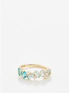 Suzanne Kalan - Diamond, Topaz, Paraiba & 14kt Gold Ring - Womens - Multi