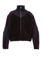 Matchesfashion.com Gmbh - Two Tone Fleece And Pressed Wool Jacket - Mens - Black