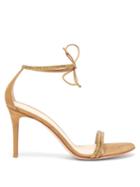 Matchesfashion.com Gianvito Rossi - Pascale 85 Crystal And Metallic-suede Sandals - Womens - Gold