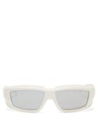 Matchesfashion.com Rick Owens - Square Acetate Sunglasses - Mens - White