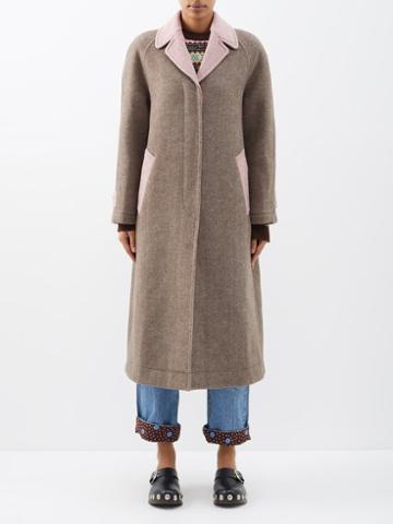 Caro Editions - Maggie Wool-herringbone Coat - Womens - Multi