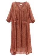 Matchesfashion.com Mes Demoiselles - De Beaurevoir Cotton Kaftan Dress - Womens - Brown