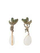 Matchesfashion.com Bibi Van Der Velden - Monkey Diamond, Opal & Sterling Silver Earrings - Womens - Blue