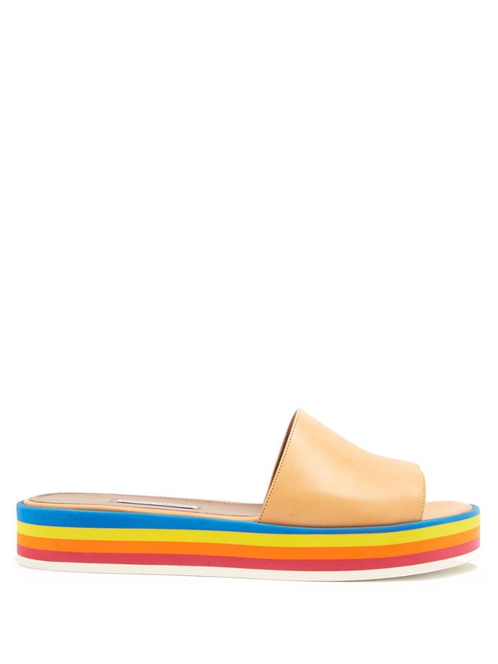 Tabitha Simmons Sophia Striped-flatform Slides
