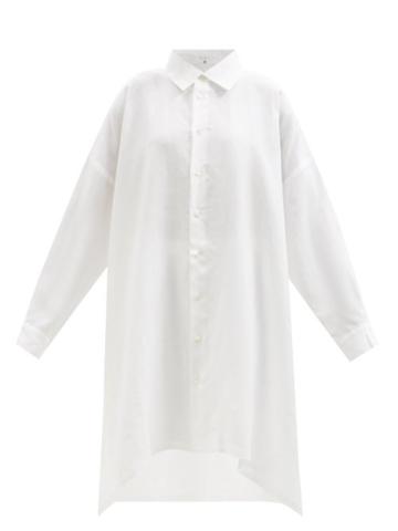 Eskandar - Dropped-shoulder Linen Shirt - Womens - White