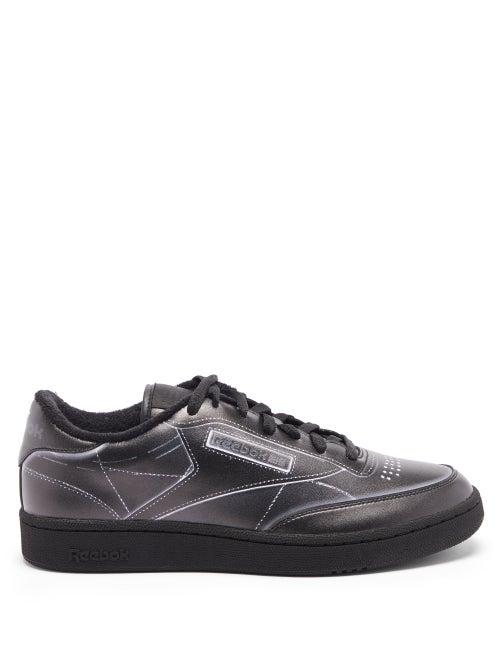 Matchesfashion.com Reebok X Margiela - Club C Trompe L'oeil Leather Trainers - Mens - Black