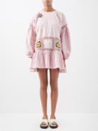Story Mfg. - Daylight Scorpio Organic-cotton Mini Dress - Womens - Pink Multi