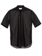 Saint Laurent Short-sleeved Sheer Cotton Shirt