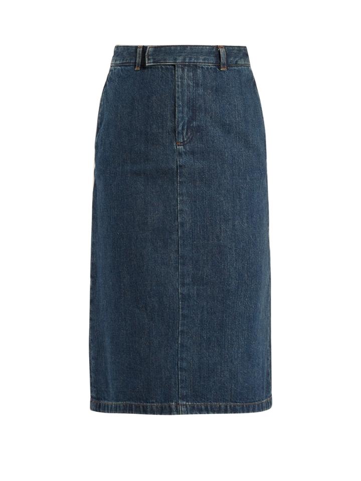 A.p.c. Constance High-rise Denim Midi Skirt