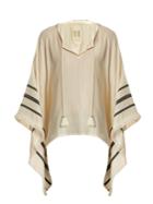 Velvet By Graham & Spencer Petunia Embroidered Cotton Poncho Top