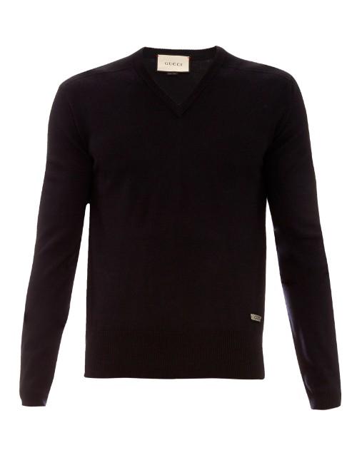 Gucci V-neck Wool Sweater