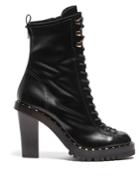 Valentino Soul Rockstud Leather Ankle Boots