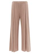 Matchesfashion.com Pleats Please Issey Miyake - Wide-leg Technical-pleated Trousers - Womens - Mid Brown
