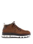 Matchesfashion.com Fendi - Exaggerated Sole Suede Lace Up Boots - Mens - Brown Multi