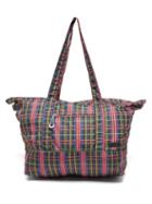 Ganni - Packable Tartan Recycled-shell Tote Bag - Womens - Multi
