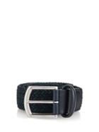 Matchesfashion.com Anderson's - Woven Elasticated Belt - Mens - Green Navy