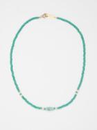 Isabel Marant - Beaded Necklace - Womens - Green Gold