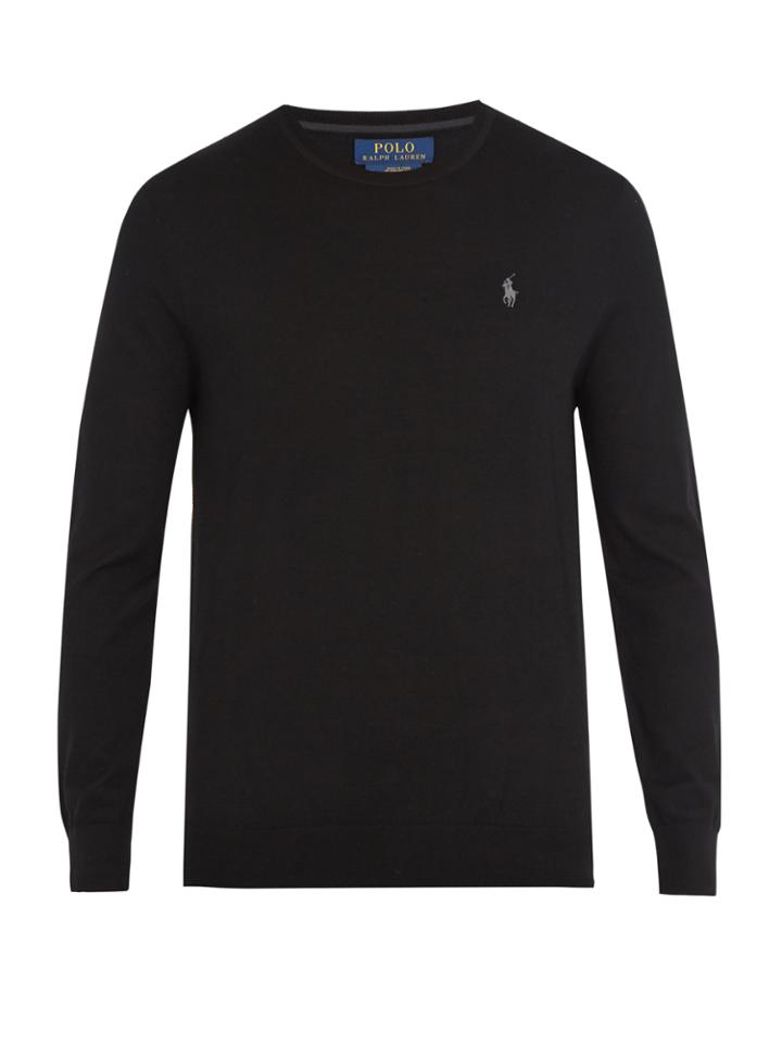 Polo Ralph Lauren Crew-neck Logo-embroidered Wool Sweater