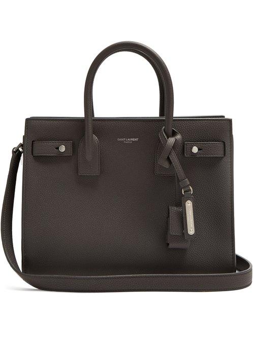 Matchesfashion.com Saint Laurent - Sac De Jour Baby Grained Leather Tote - Womens - Dark Grey