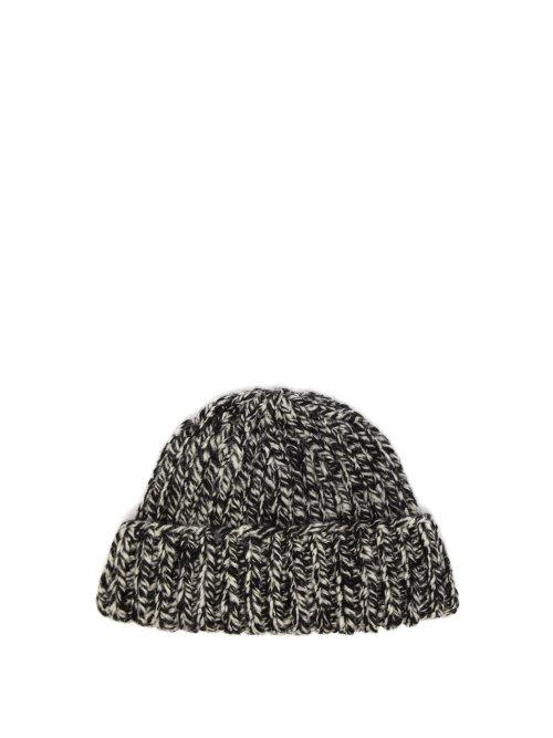 Matchesfashion.com Junya Watanabe - Mottled Wool Hat - Mens - Black White