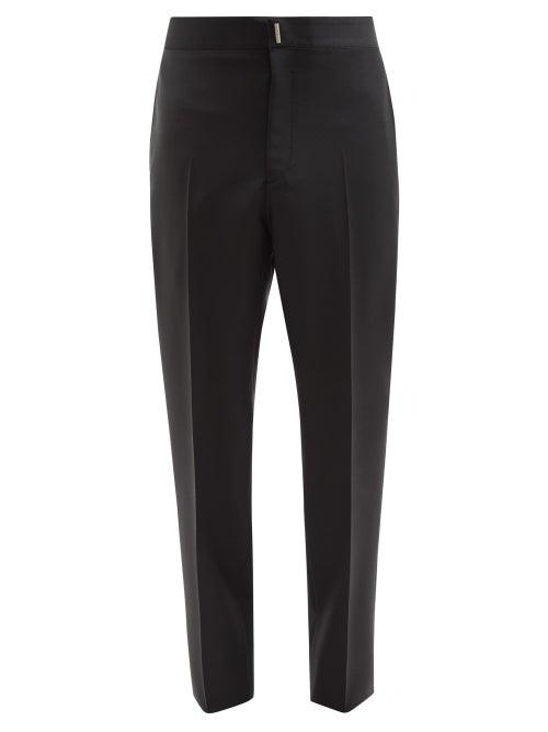 Mens Rtw Givenchy - Elasticated-waist Wool-blend Trousers - Mens - Black