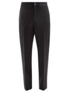 Mens Rtw Givenchy - Elasticated-waist Wool-blend Trousers - Mens - Black