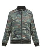 Matchesfashion.com The Upside - Army Camouflage Print Linen Blend Jacket - Womens - Green Print