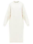 Matchesfashion.com Raey - Organic And Recycled-yarn Sweatshirt Dress - Womens - Ivory
