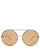 Fendi Round-frame Metal Sunglasses