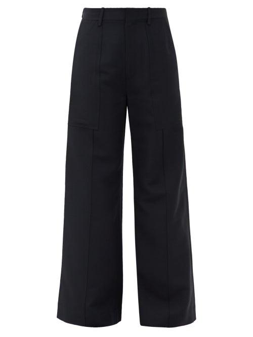 Matchesfashion.com Co - Patch-pocket Wide-leg Trousers - Womens - Black
