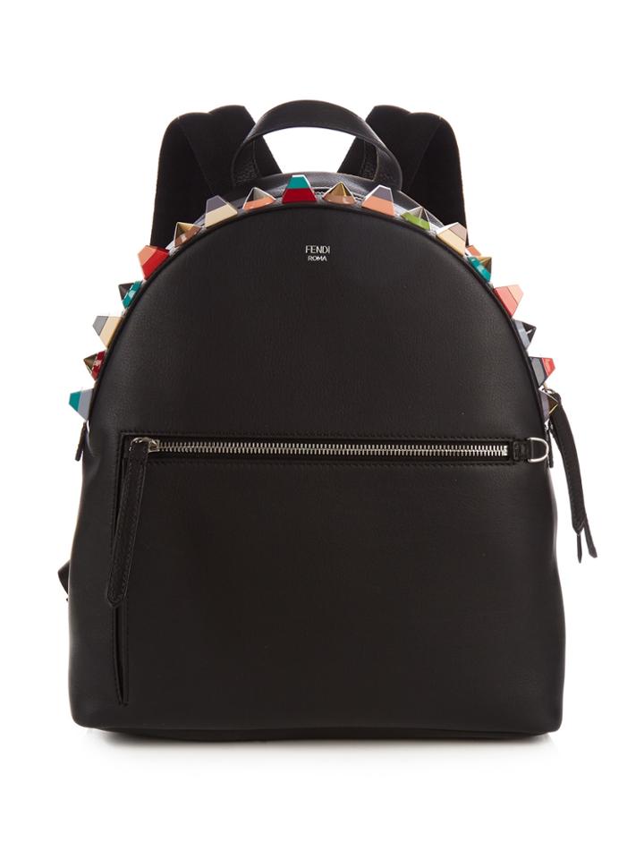Fendi Embellished Leather Backpack