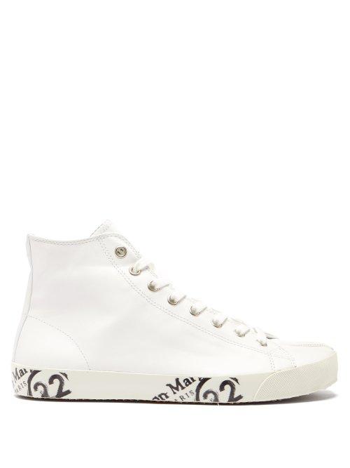 Matchesfashion.com Maison Margiela - Tabi Split Toe Leather Trainers - Mens - White