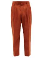 Paul Smith - Pleated Linen Trousers - Mens - Orange
